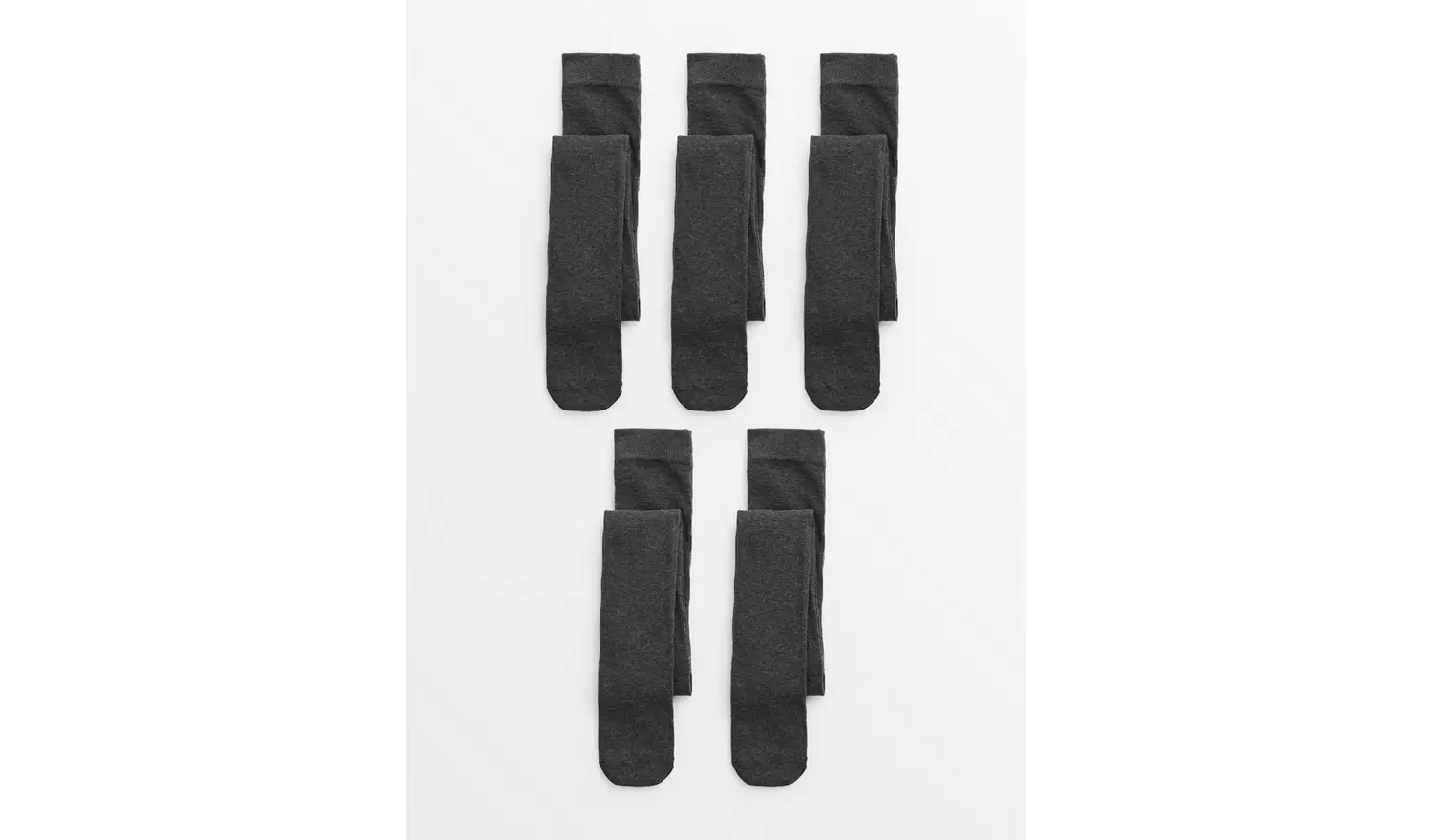 Grey Seamless Toe Tights 5 Pack 9-10 years