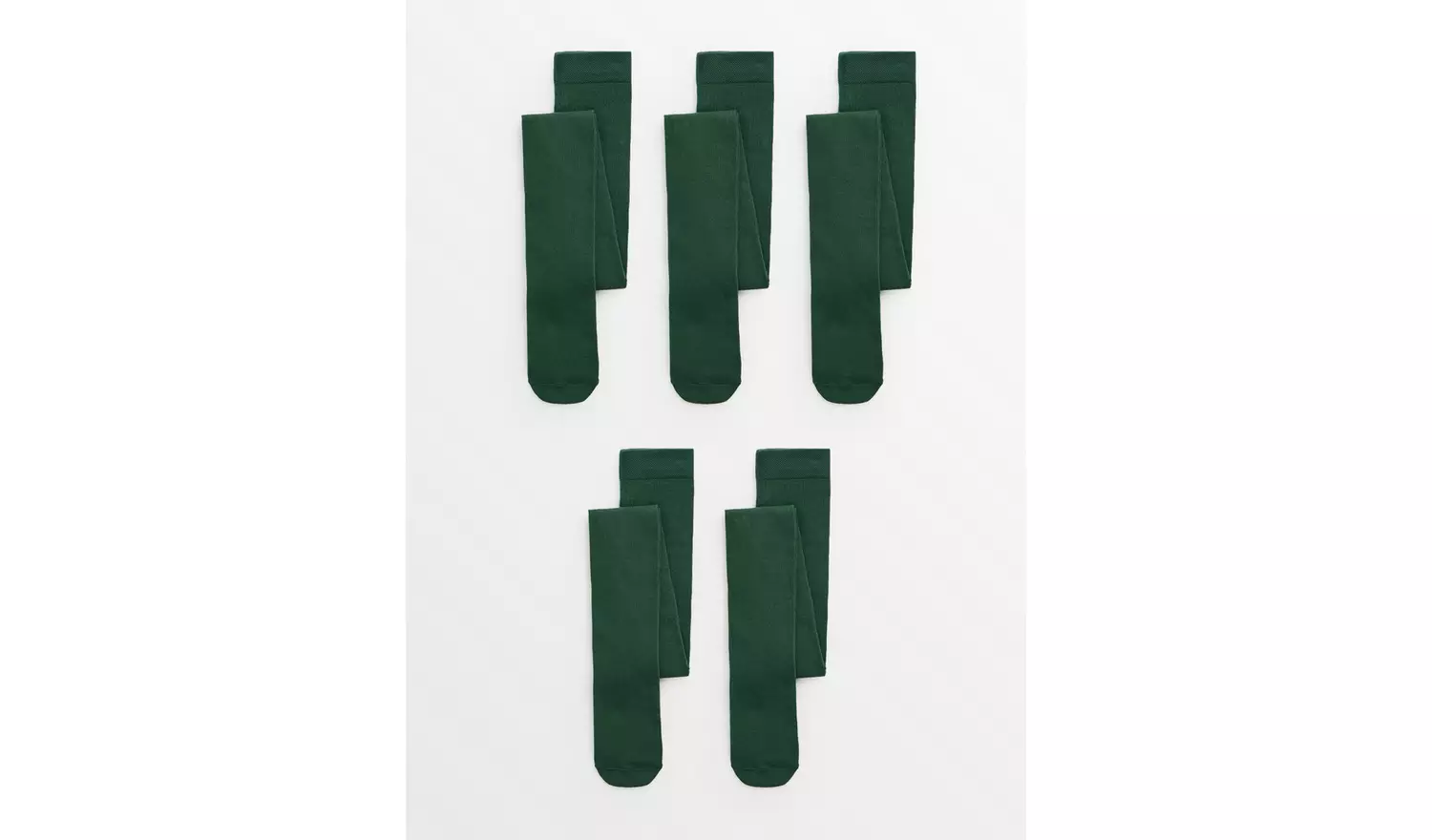 Green Super Soft Seamless Tights 5 Pack 11-12 years