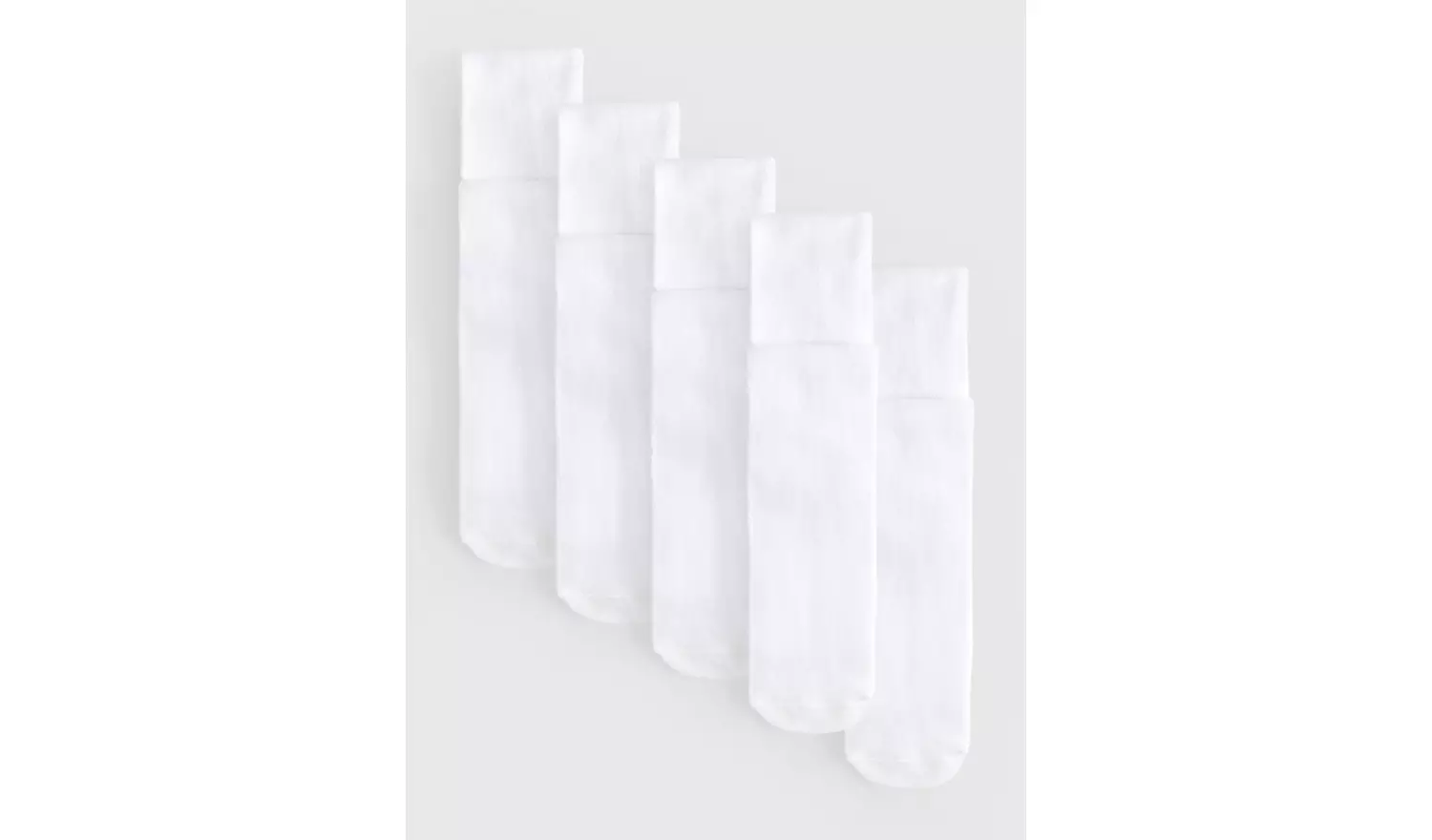 White Cotton-Rich Seamless Toe Tights 5 Pack 3-4 years