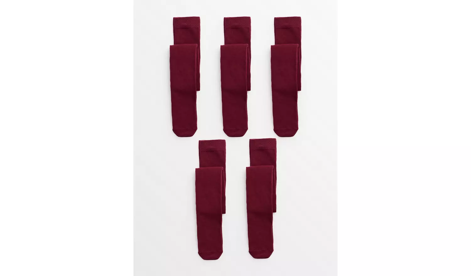 Burgundy Super Soft Seamless Tights 5 Pack2-3 years