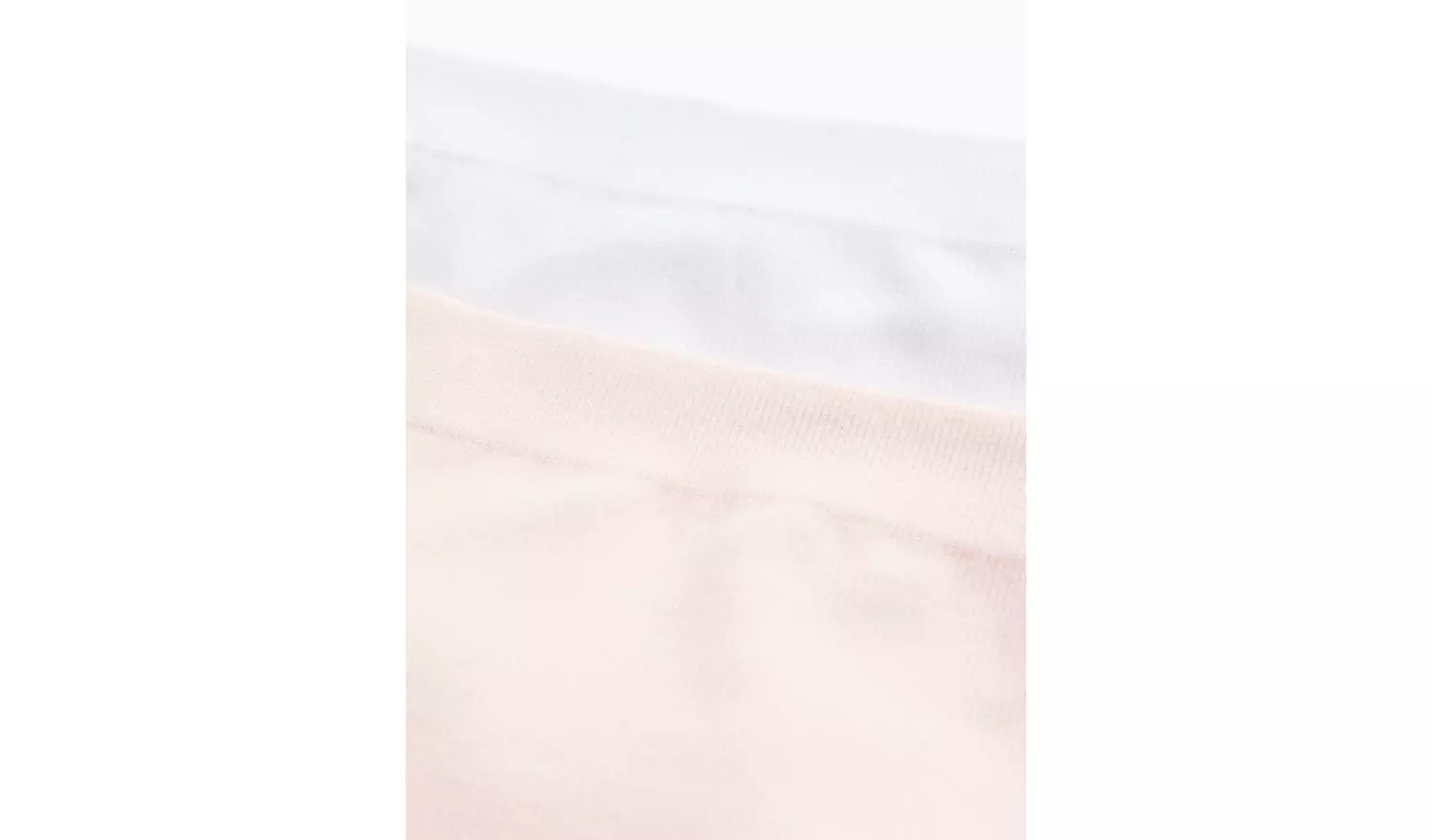 White & Pink Seamfree Ribbed Short Briefs 2 Pack 6-8 years