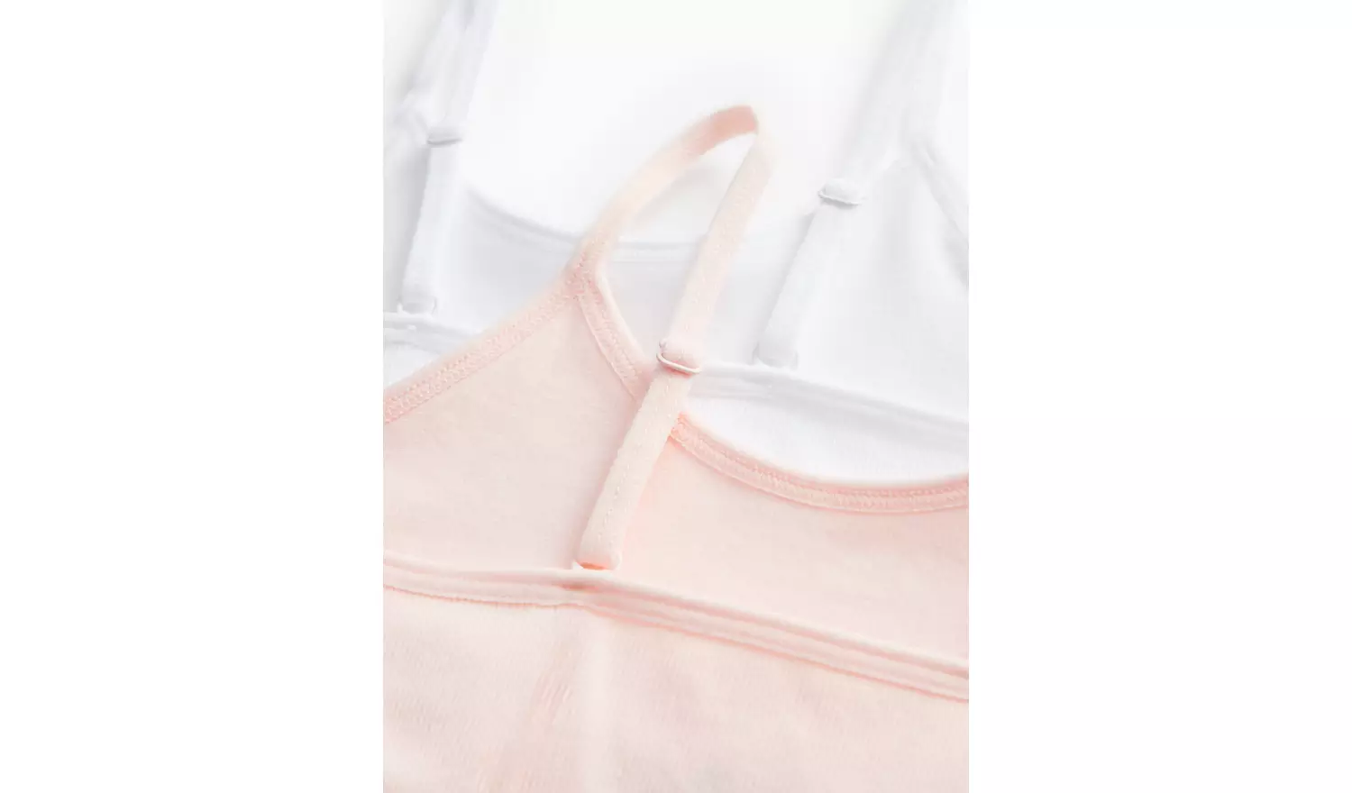 Pink & White Seamfree Ribbed Crop Top 2 Pack 8-10 years
