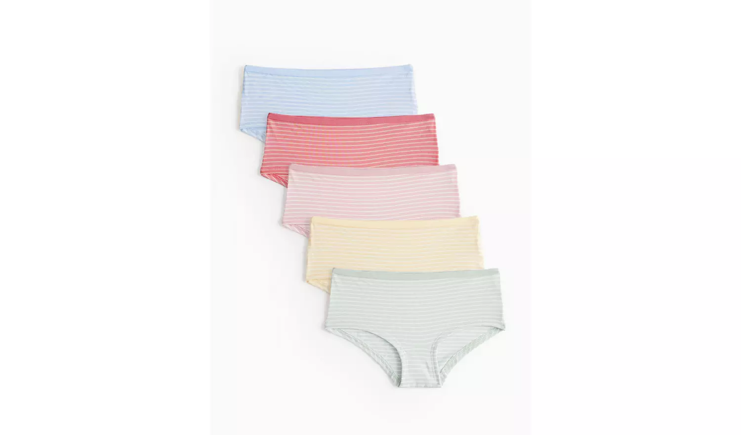 Stripe Printed Short-Style Briefs 5 Pack 7-8 years