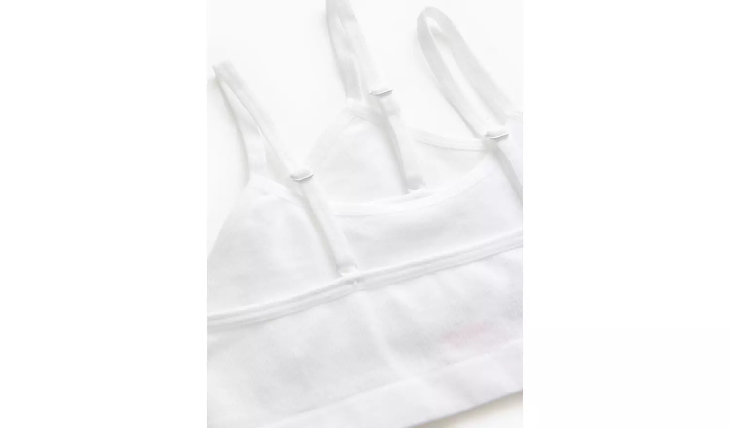 White Seamfree Ribbed Crop Top 2 Pack12-14 years