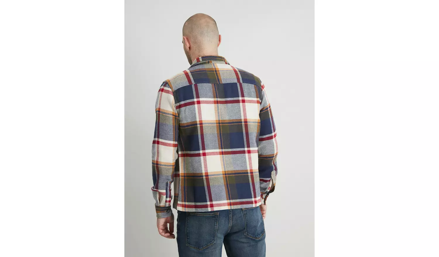 Khaki & Ochre Button Through Overshirt - S