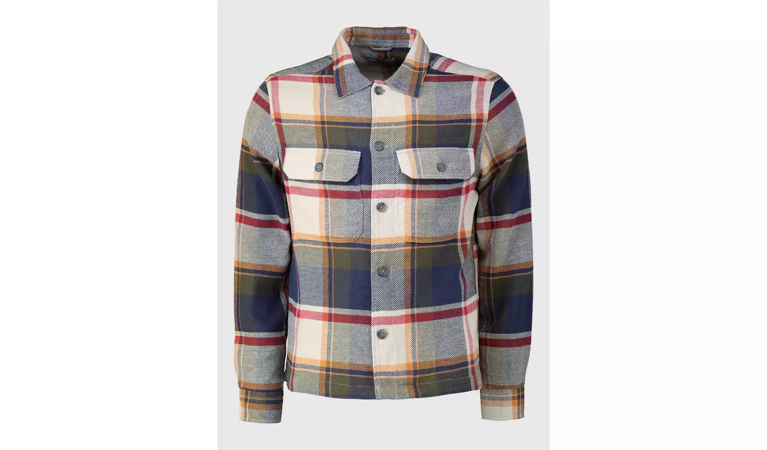 Khaki & Ochre Button Through Overshirt - M