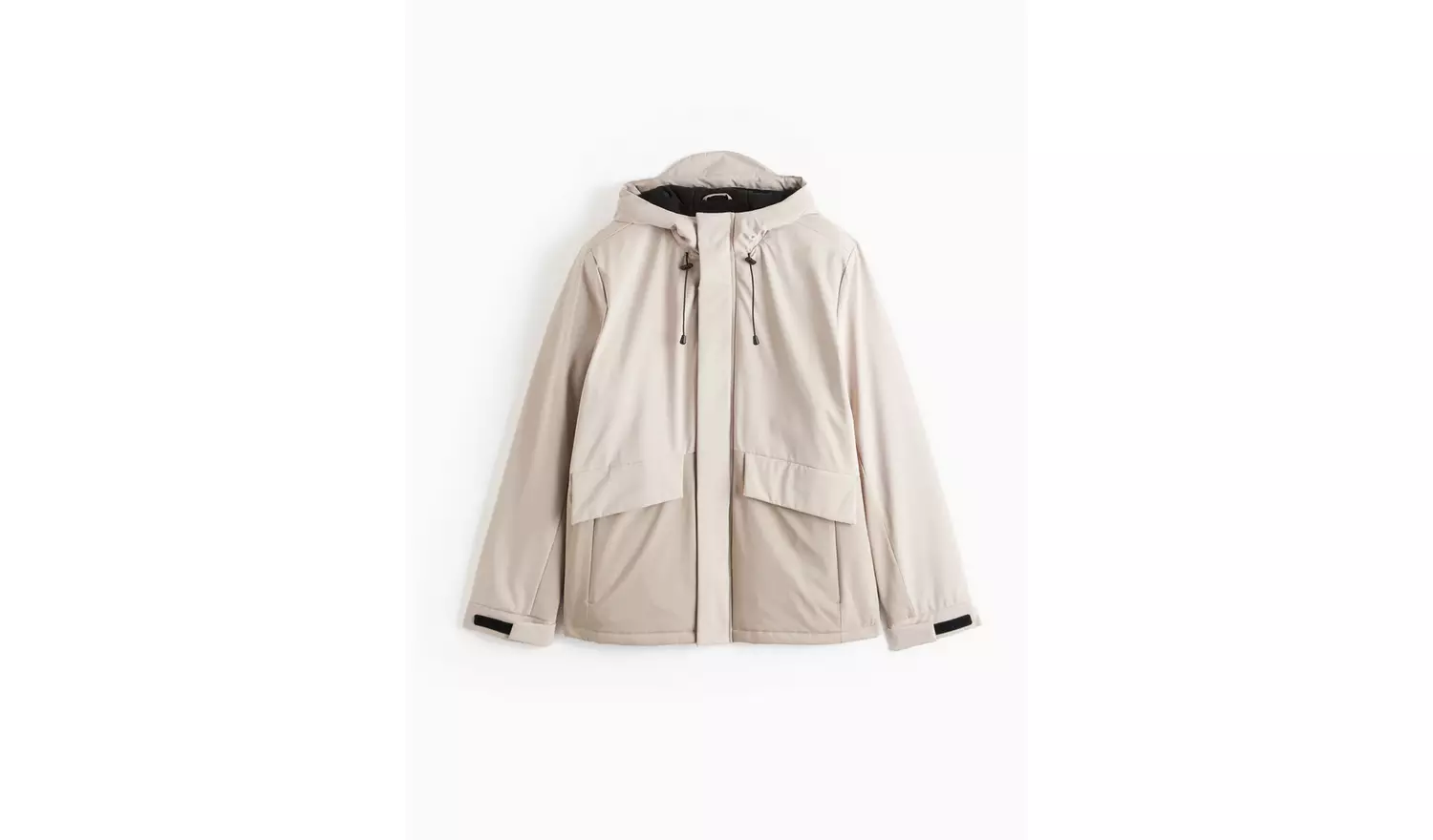 Grey Fleece Lined Rain Coat M