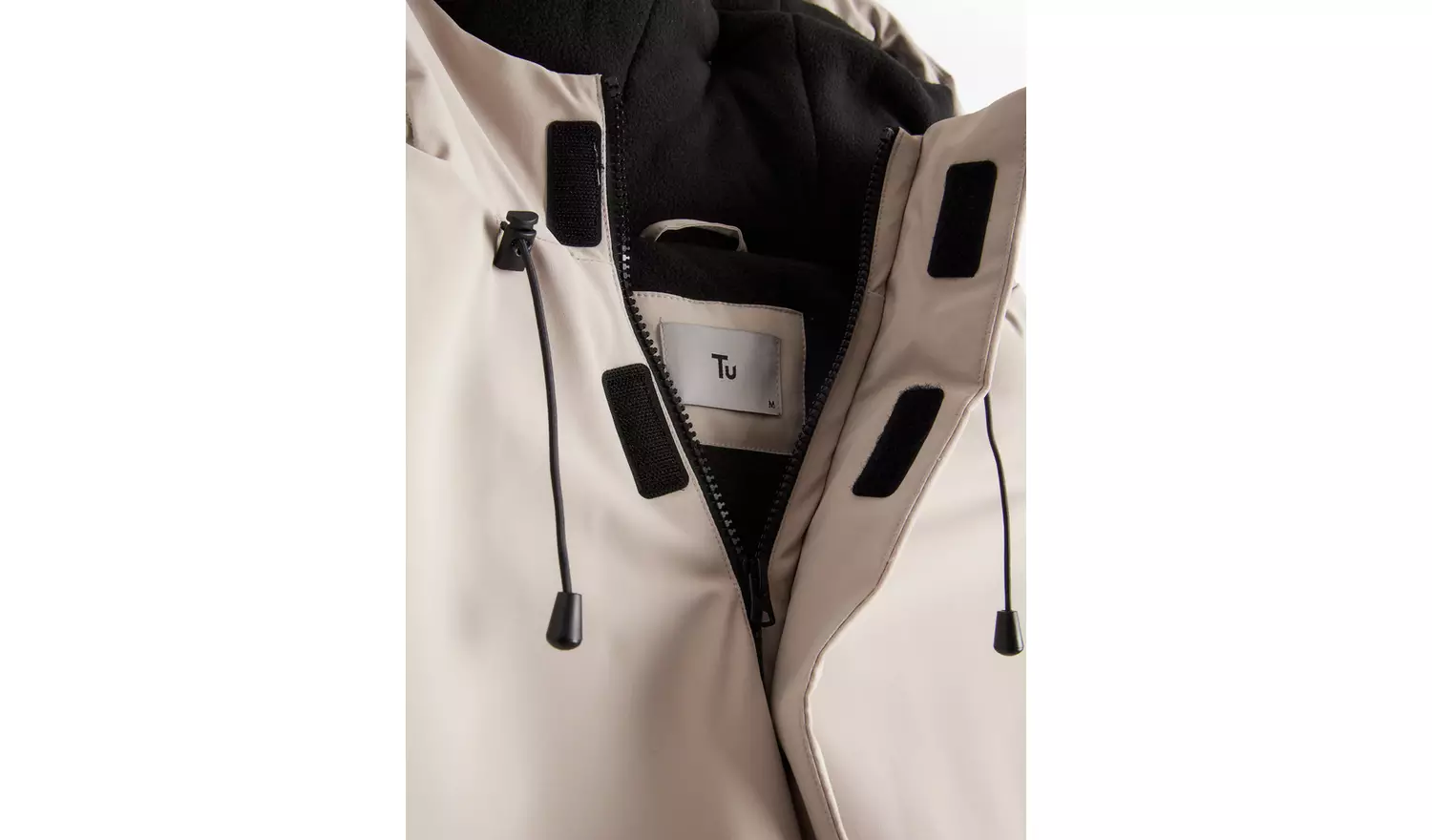 Grey Fleece Lined Rain Coat M