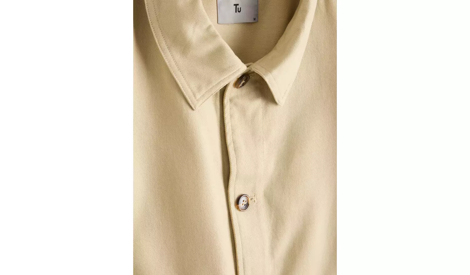 Stone Cotton Twill Shacket M