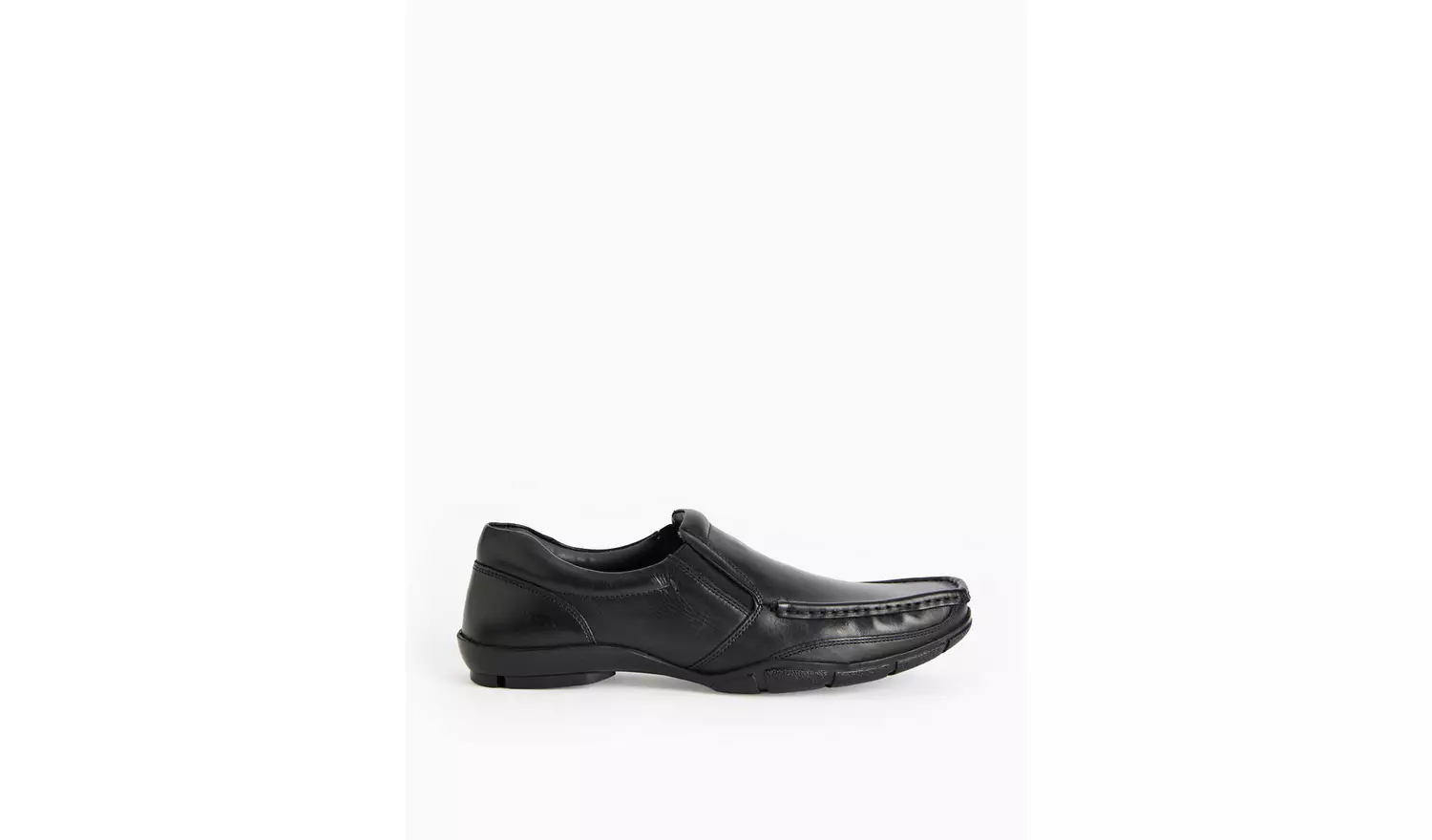 Sole Comfort Black Leather Slip On Shoes 6