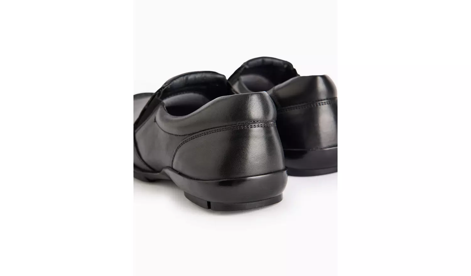 Sole Comfort Black Leather Slip On Shoes 6