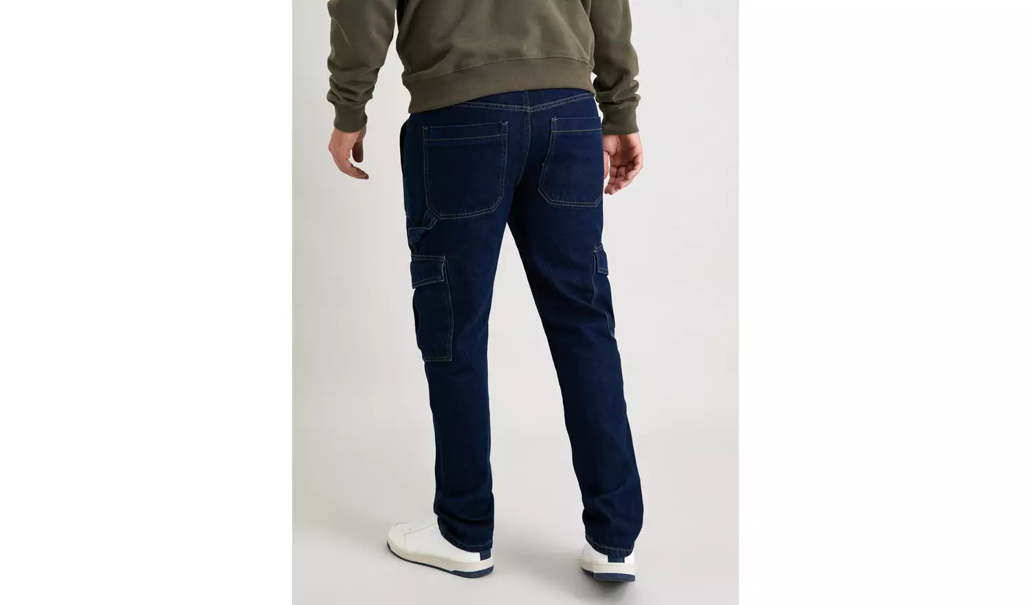 Dark Denim Cargo Jeans - 42R