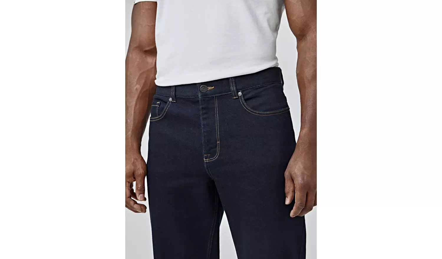 UNION WORKS Dark Denim Straight Leg Jeans - 42R