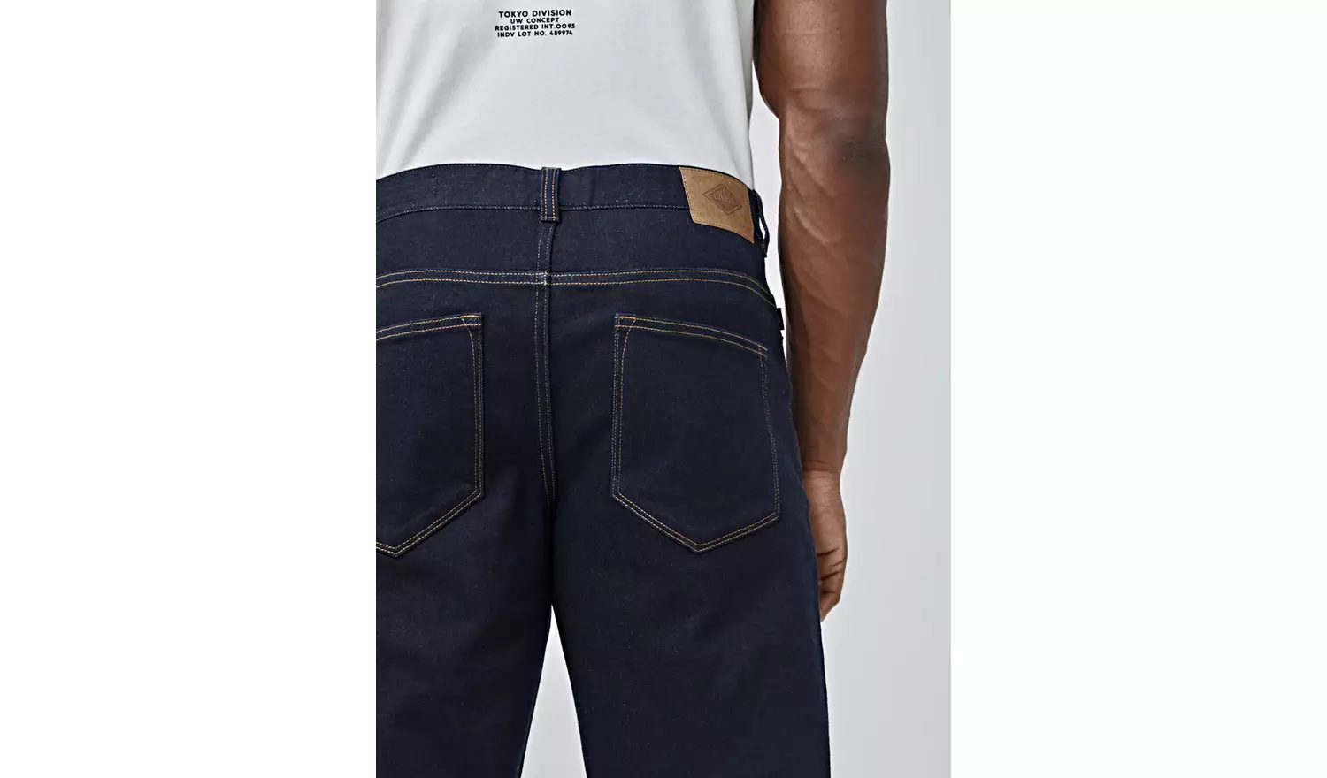 UNION WORKS Dark Denim Straight Leg Jeans - 42R