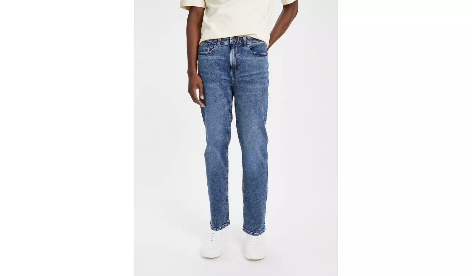 Everyday Mid Wash Denim Straight Leg Jeans 32S