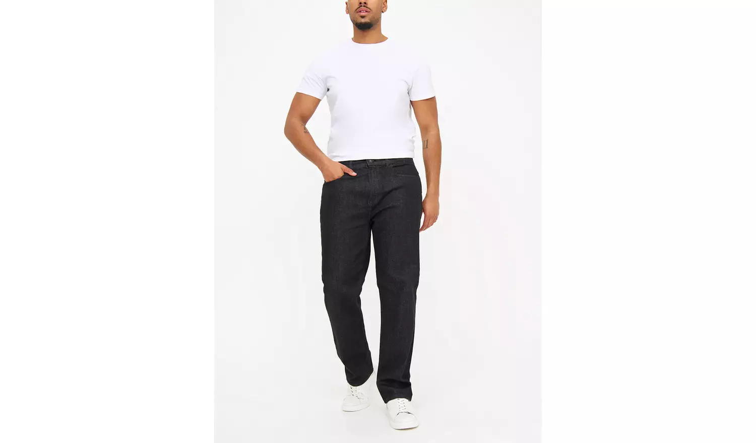 Everyday Black Straight Leg Denim Jeans 44S