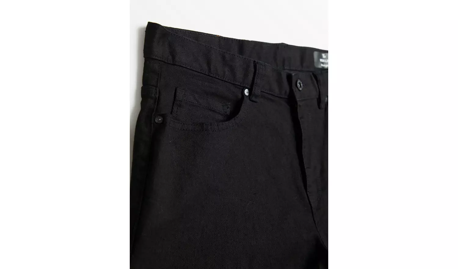 Black Denim Straight Leg Jeans 38L