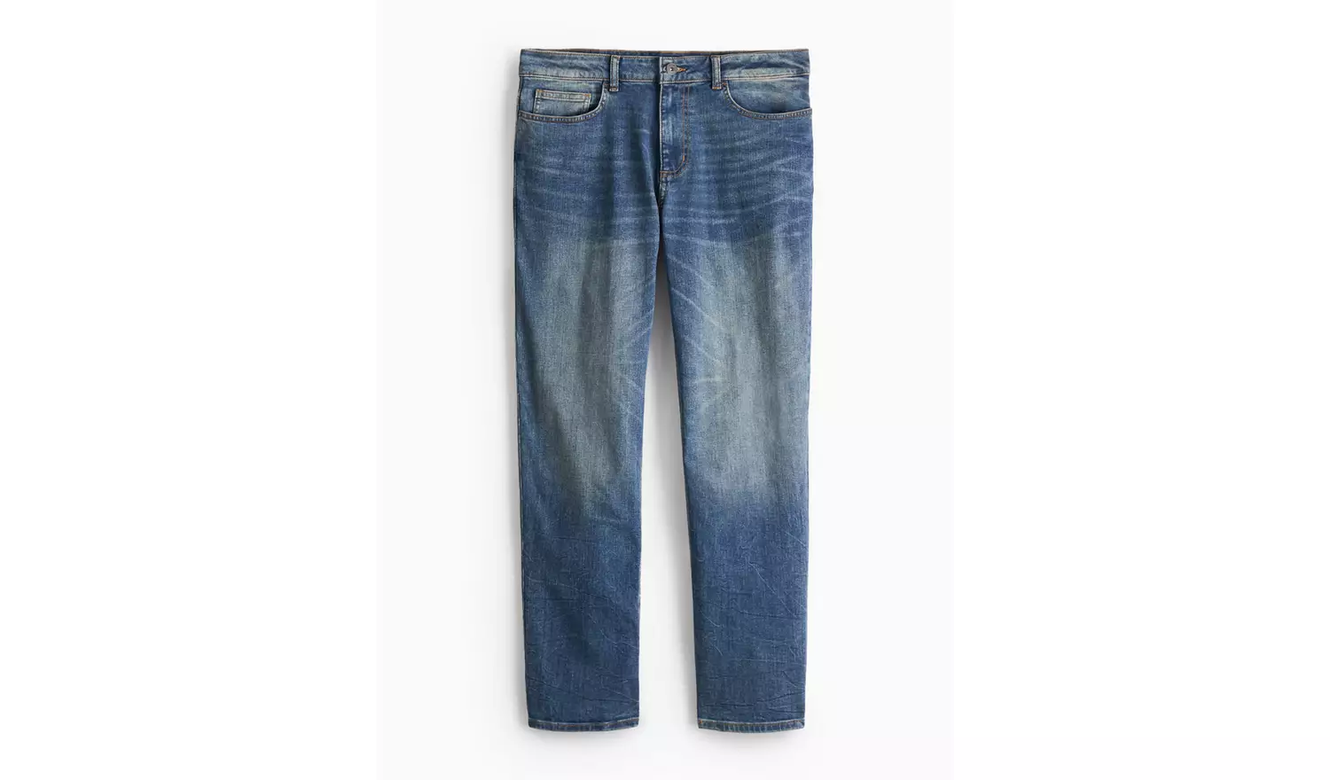 Mid Denim Straight Leg Jeans 32S