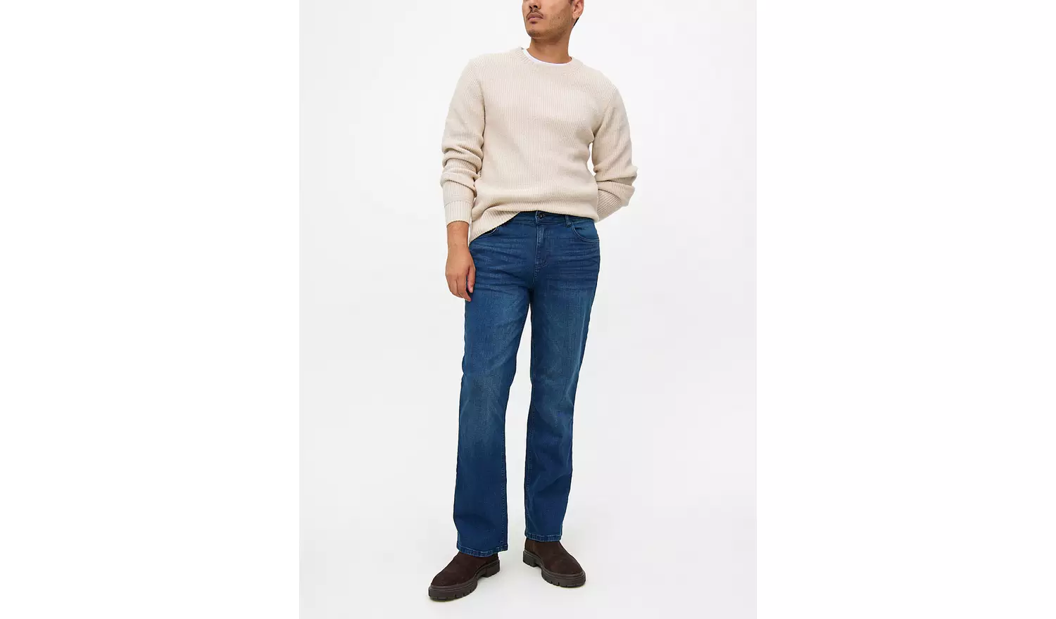 Blue Dark Wash Bootcut Jeans 36R