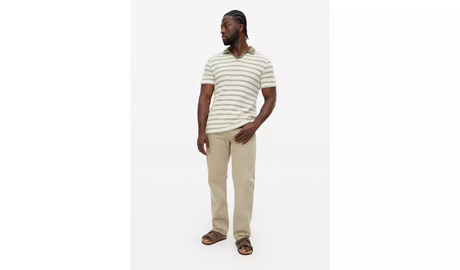 Beige Garment Dye Denim Jeans 42R