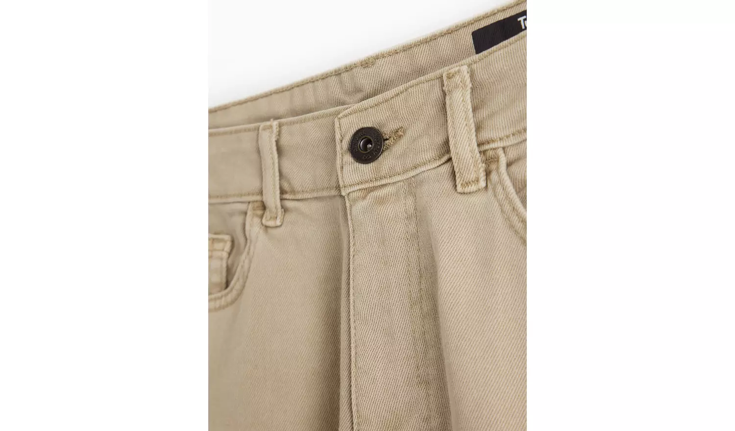 Beige Garment Dye Denim Jeans 42R