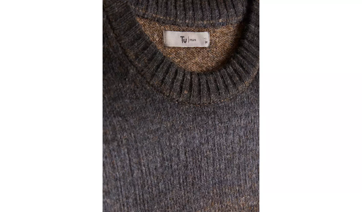 Brown Ombre Stripe Crew Neck Knitted Jumper L