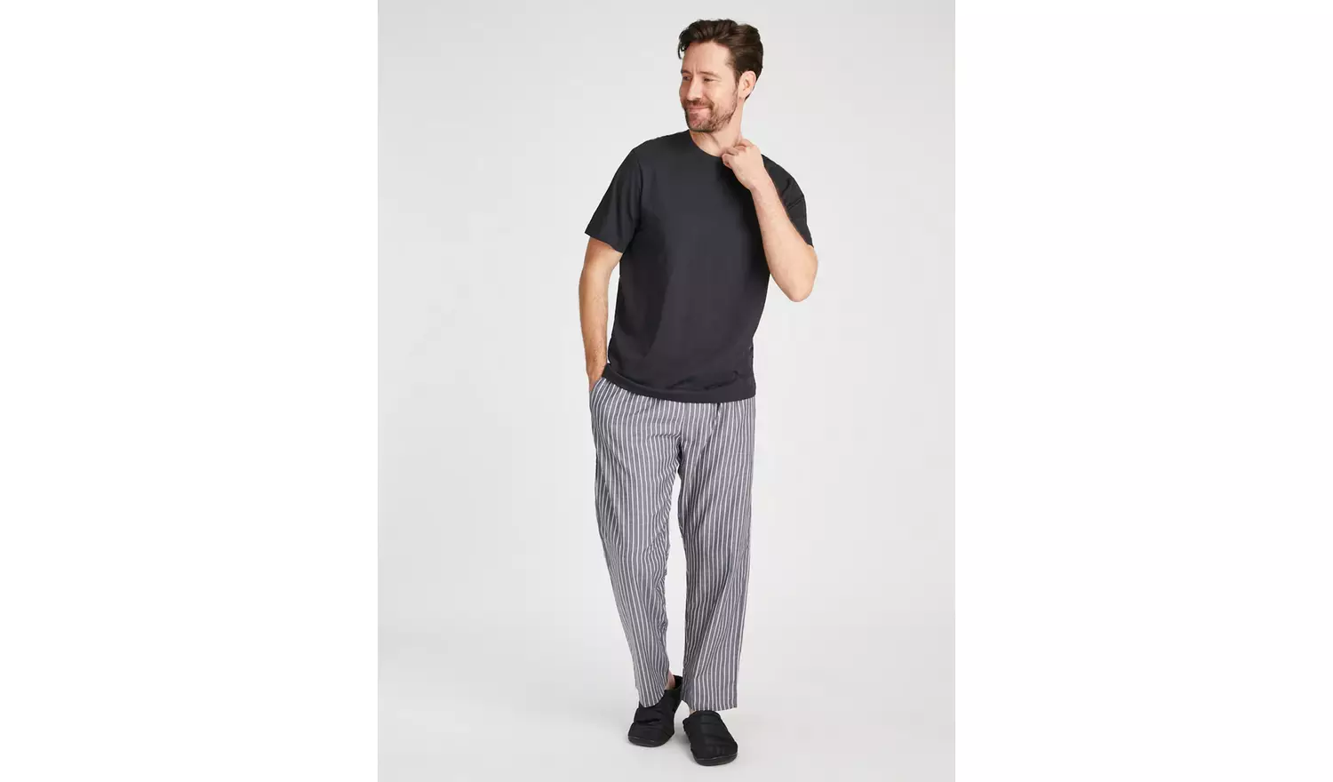 Charcoal Marl & Black Pyjama Top 2 Pack XXL