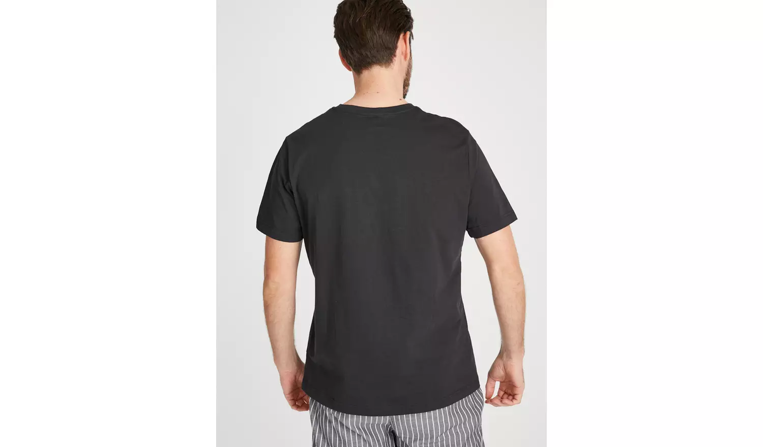 Charcoal Marl & Black Pyjama Top 2 Pack M