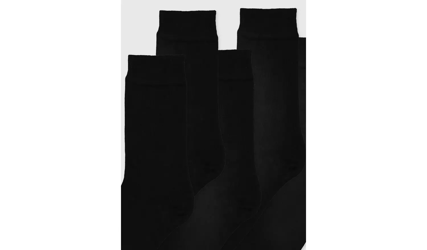 Black Luxury Bamboo Socks 5 Pack - 12-14