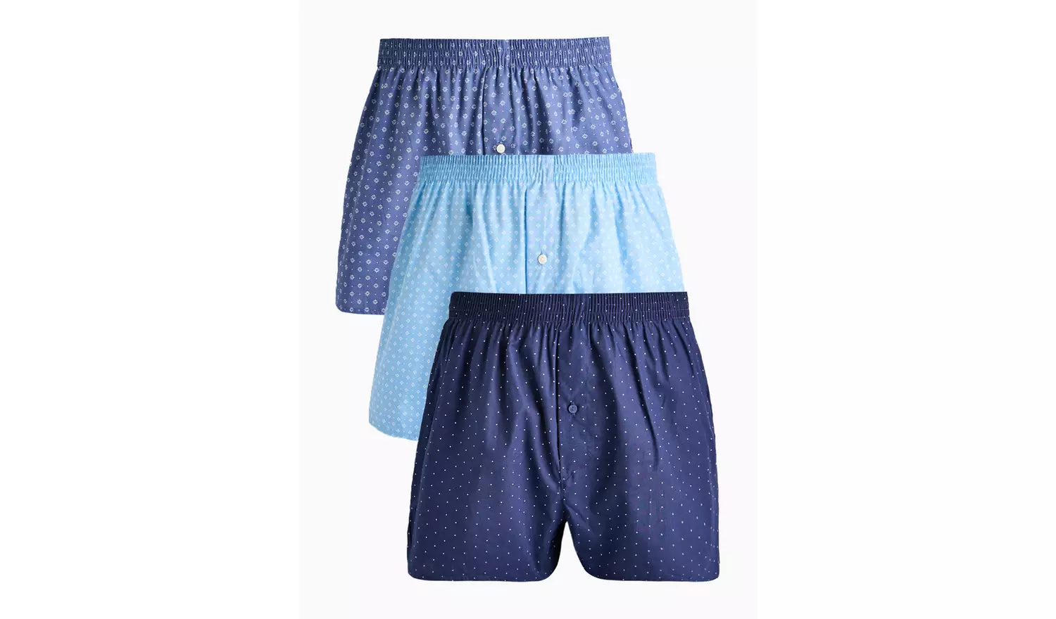 Geo Printed Woven Boxers 3 Pack L