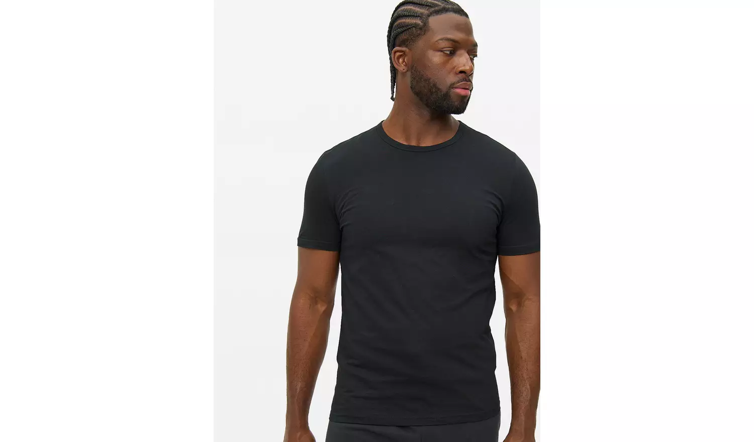 Black Crew Neck T-Shirts 2 Pack M