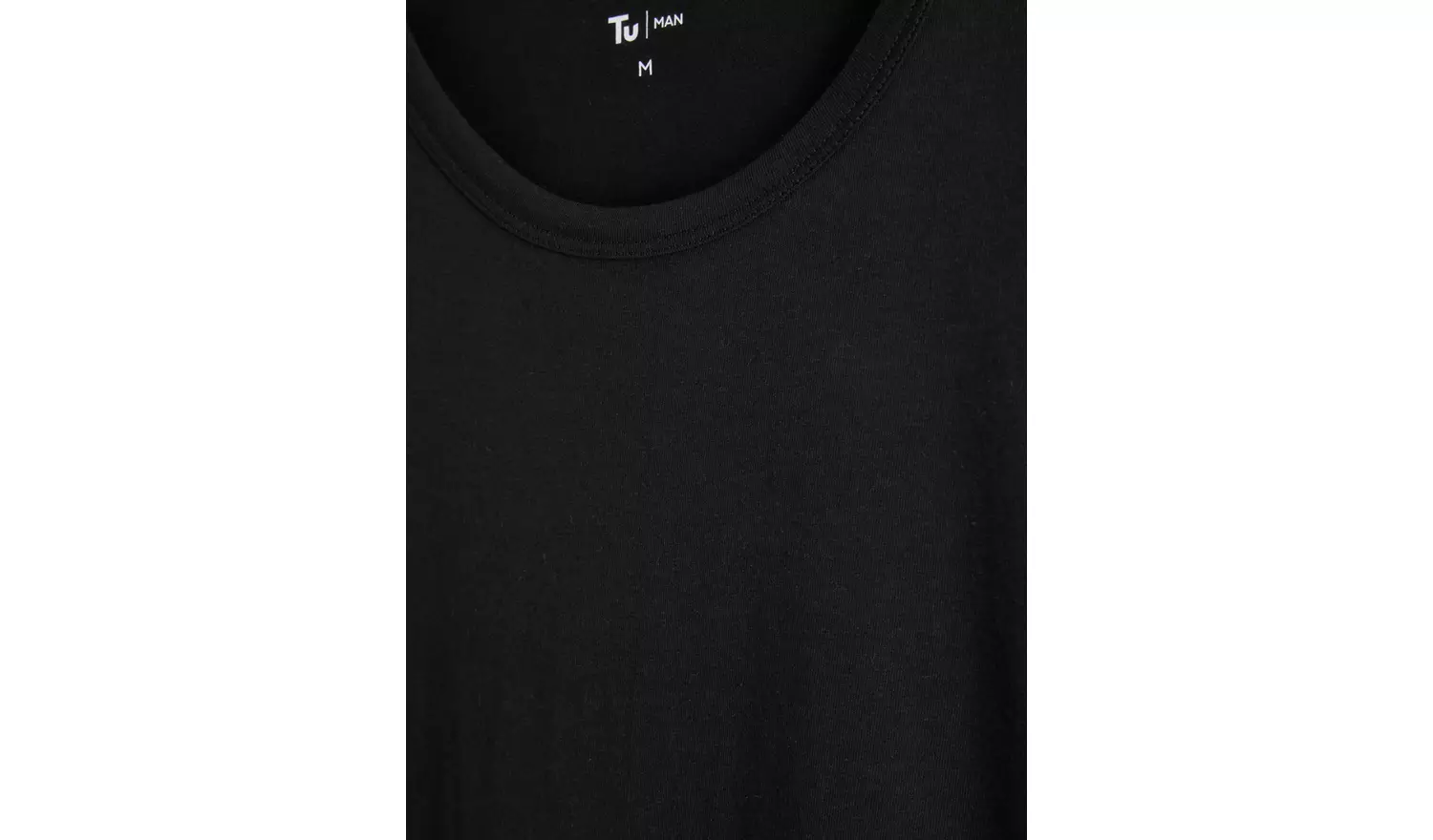 Black Crew Neck T-Shirts 2 Pack XS