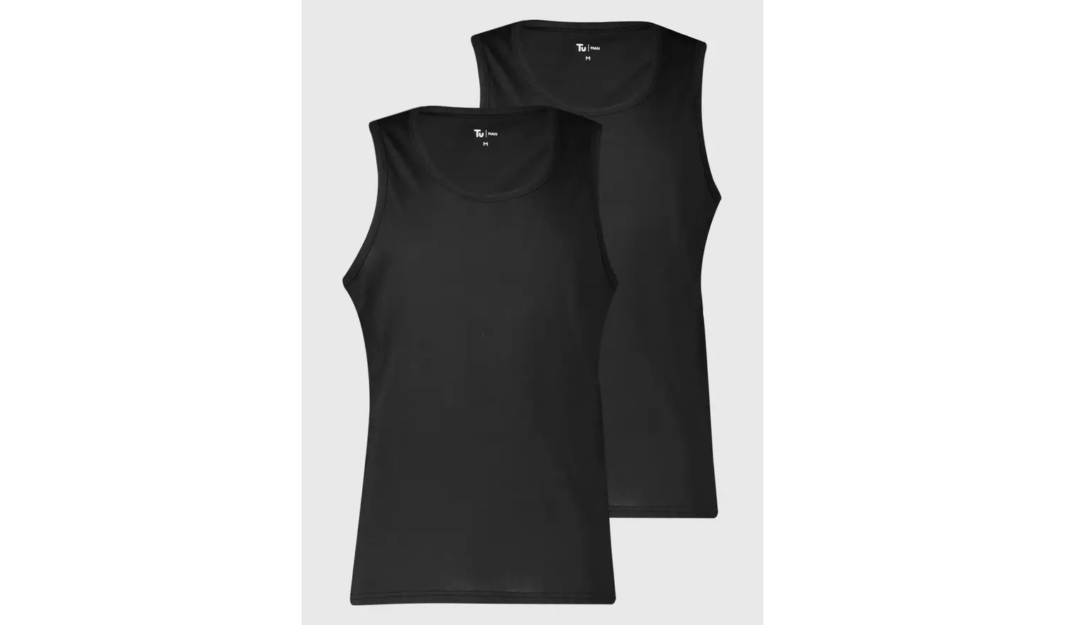 Black Sleeveless Vests 2 Pack XXXL