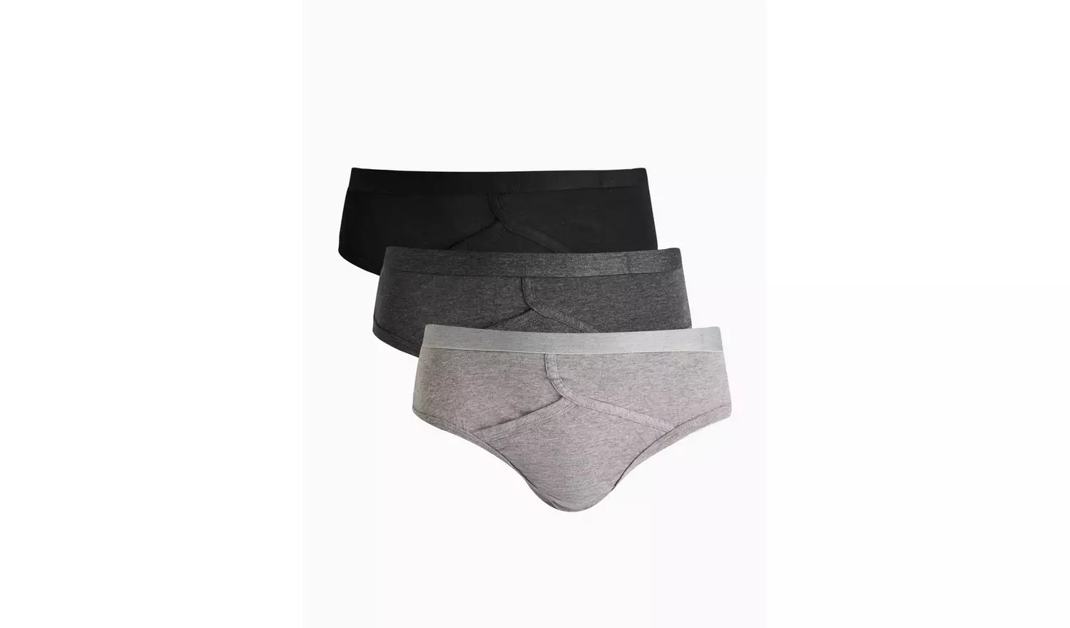 Grey & Black Briefs 3 Pack XXXXL