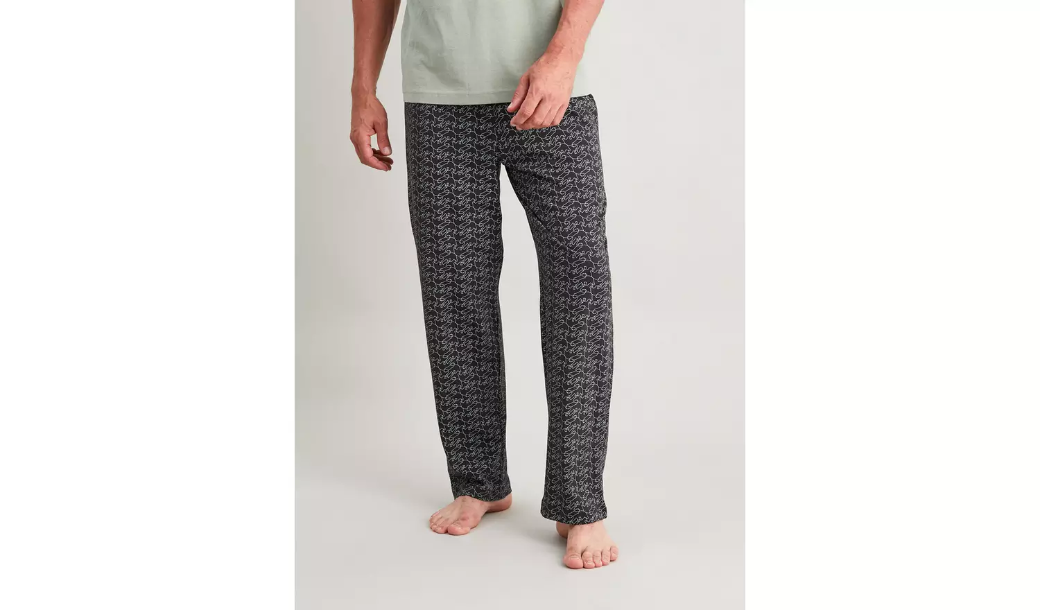 Teal & Polar Bear Print Pyjama Bottoms 2 Pack - M