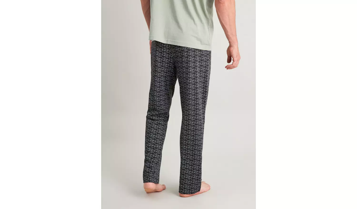 Teal & Polar Bear Print Pyjama Bottoms 2 Pack - S