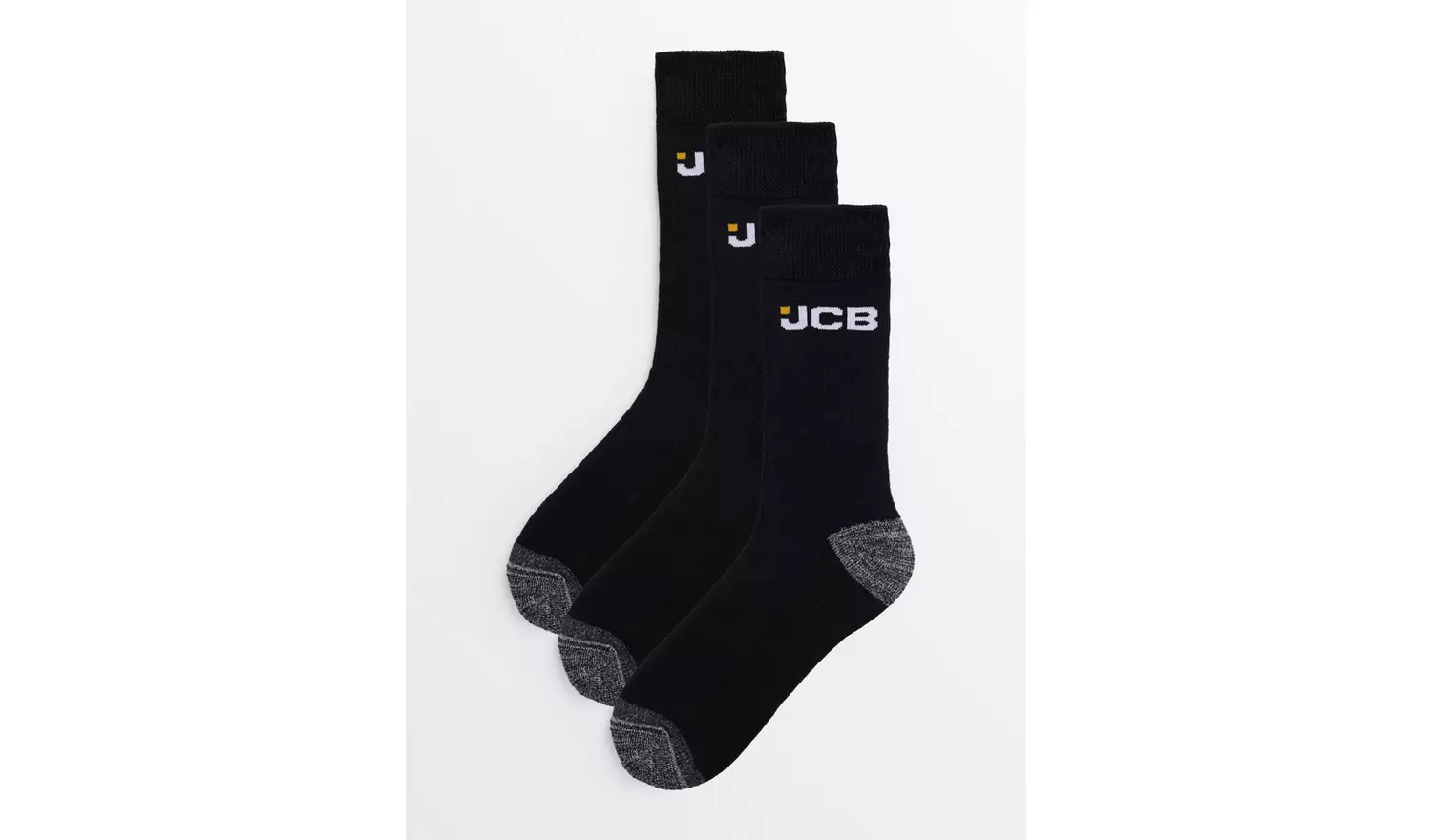 JCB Black Ankle Socks 3 Pack 6-11