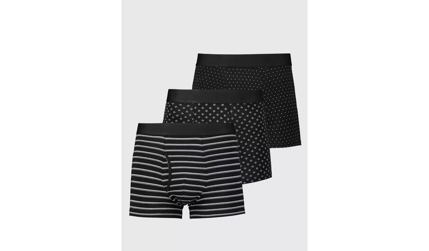 Geo, Stripe & Dot Print Trunks 3 Pack XXXL