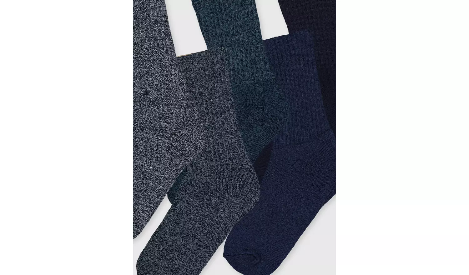 Blue Cushioned Comfort Sole Socks 5 Pack 9-12