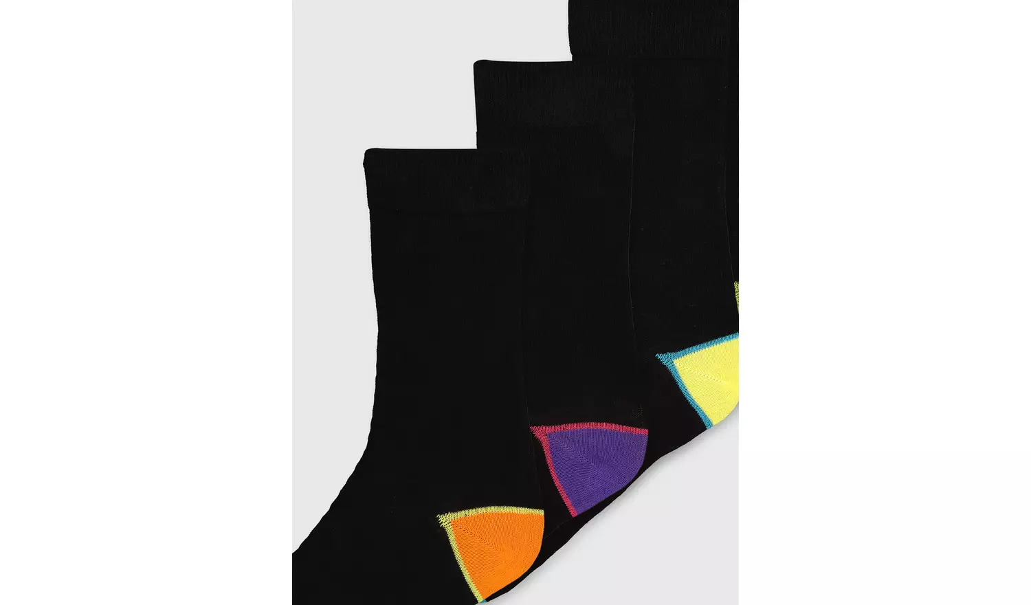 Black Colour Pop Stay Fresh Ankle Sock 5 Pack - 9-12