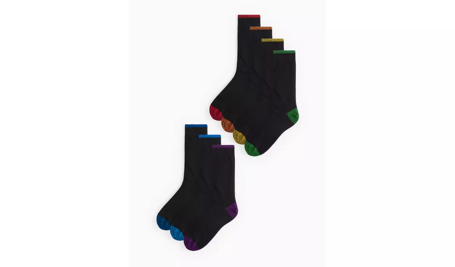 Black Colour Accent Stay Fresh Ankle Socks9-12
