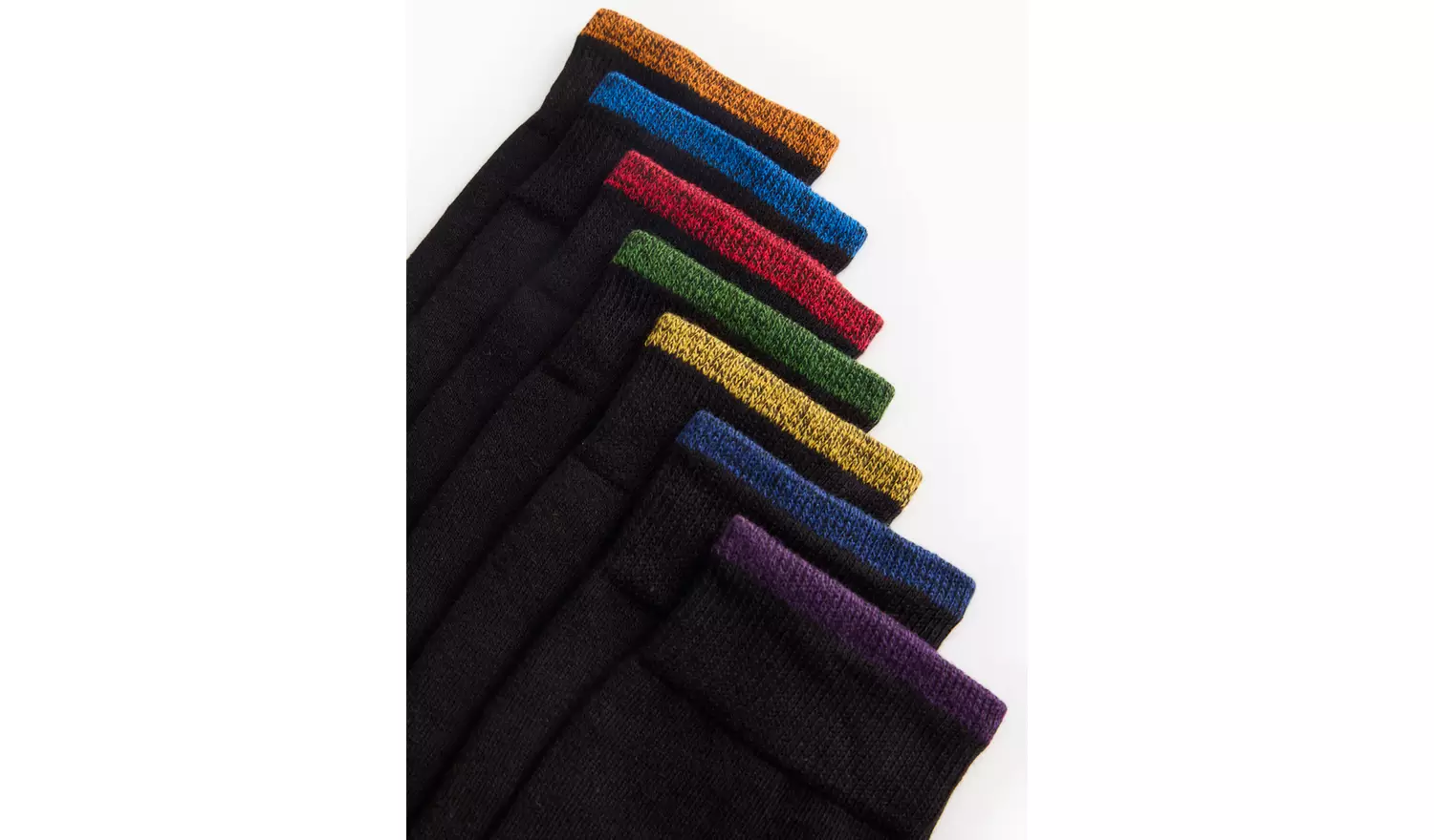 Black Colour Accent Stay Fresh Ankle Socks9-12