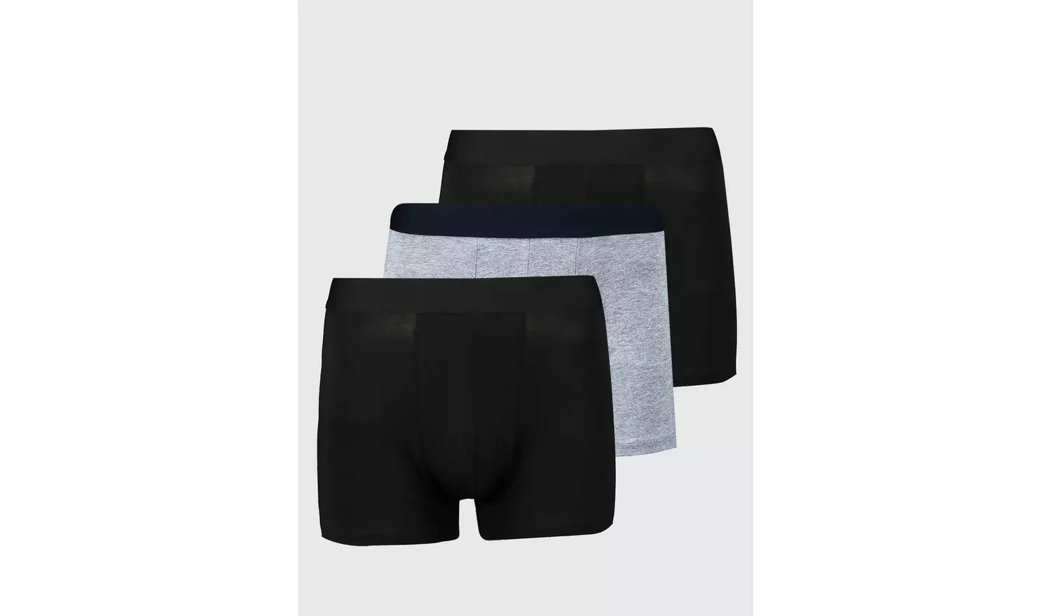 Black & Grey Hipsters 3 Pack XXXL