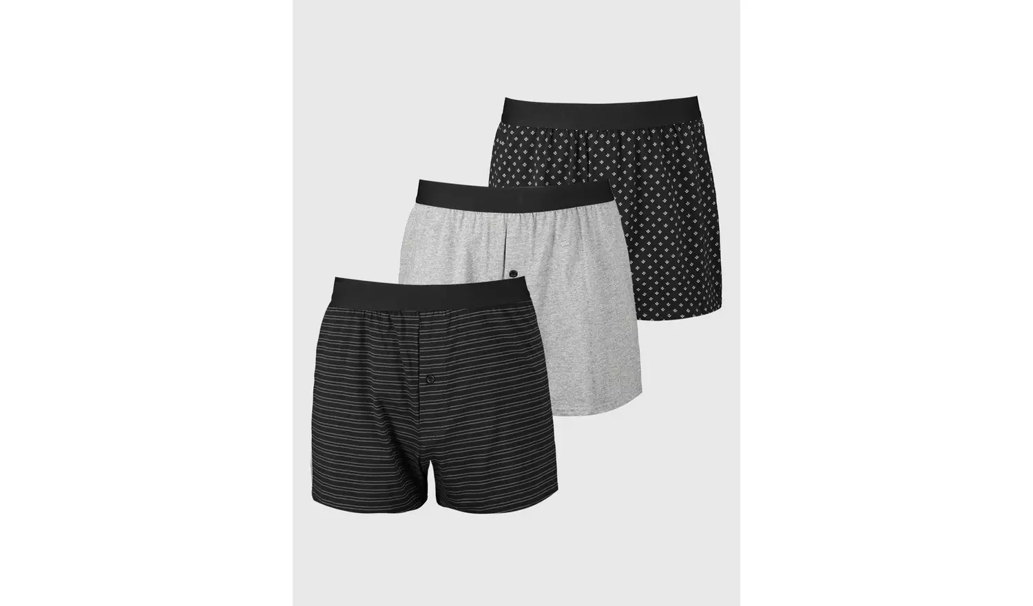Black & Grey Boxers 3 Pack XXL