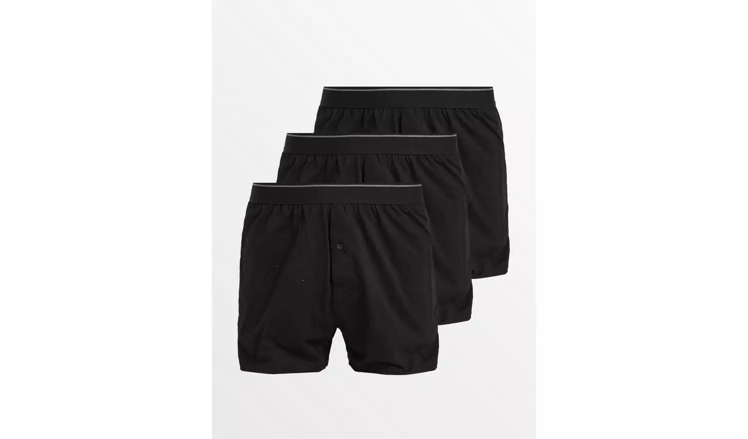 Black Jersey Boxers 3 Pack S
