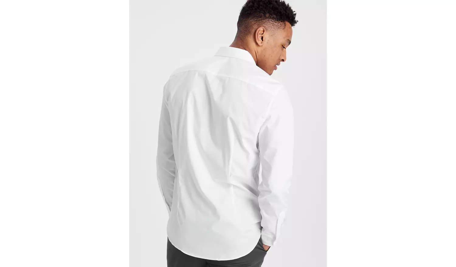 White Slim-Fit Long Sleeve Shirts 2 Pack 19.5
