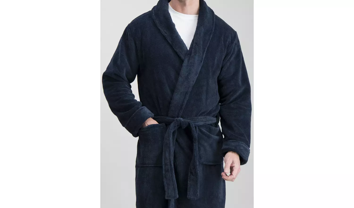 Navy Fleece Soft Dressing Gown - XXXL