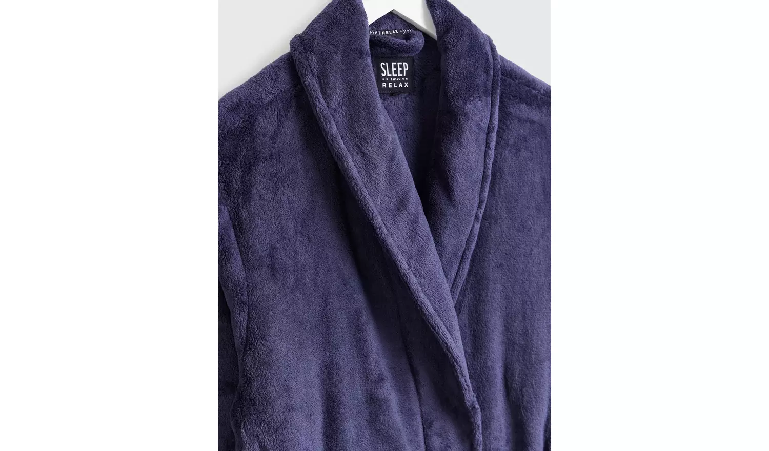 Navy Soft Fleece Dressing Gown S