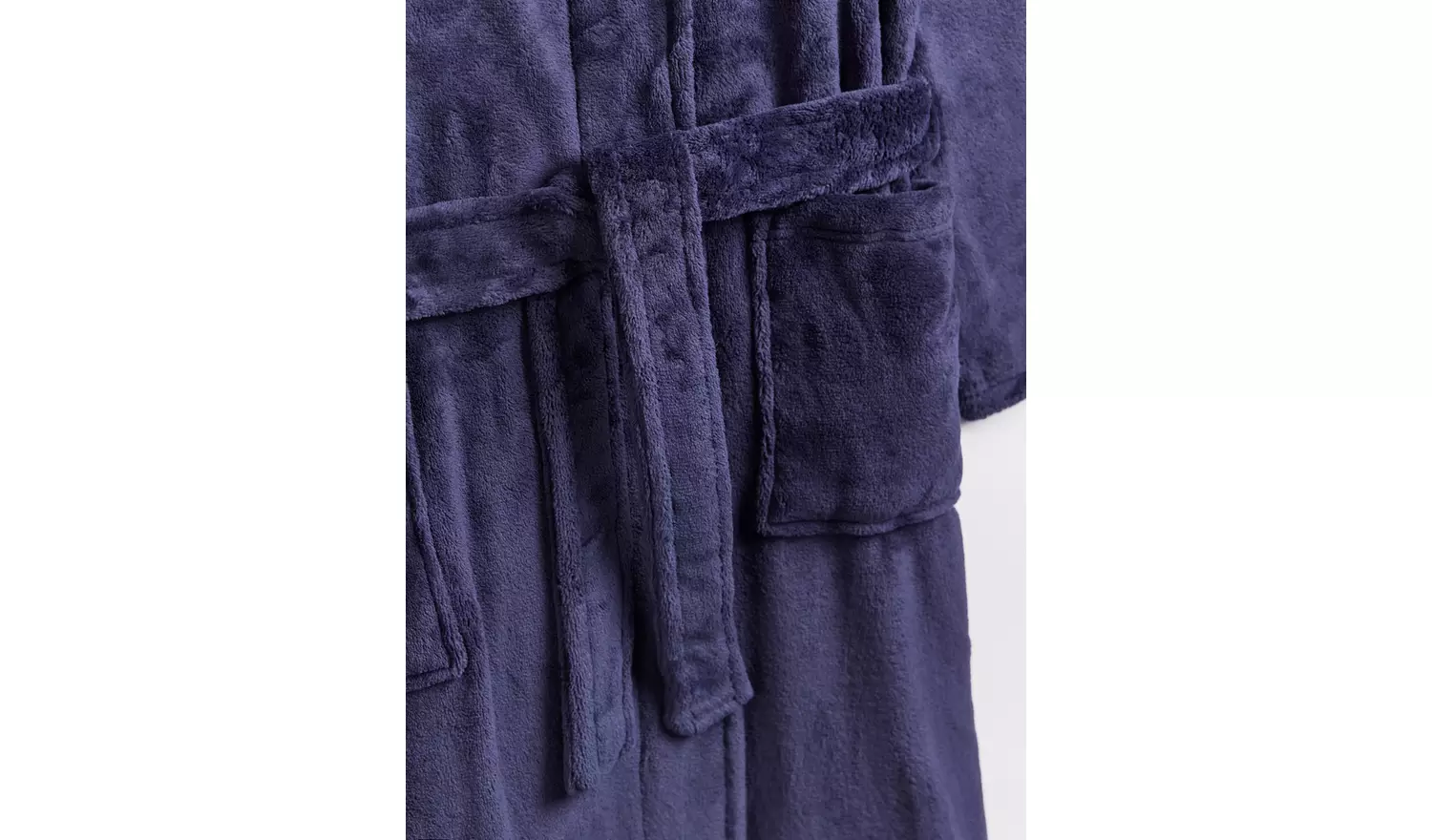 Navy Soft Fleece Dressing Gown S