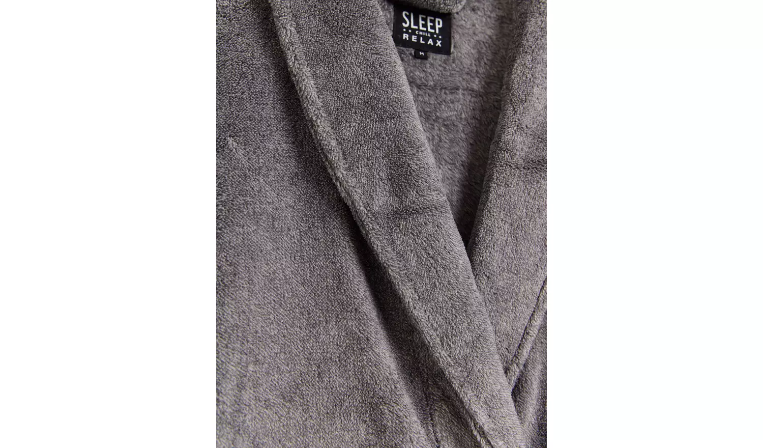 Grey Soft Fleece Dressing Gown XS